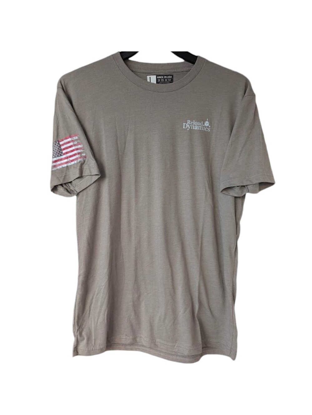 Reload Dynamics Tactical T-Shirt American Flag Sleeve Large Made in USA
